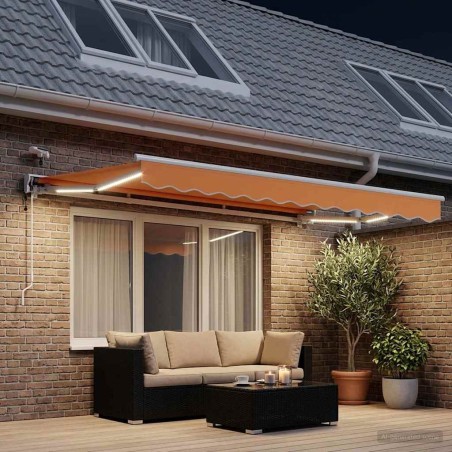 Auvent rétractable électrique Sable 2,5 x 2 m 617203617203