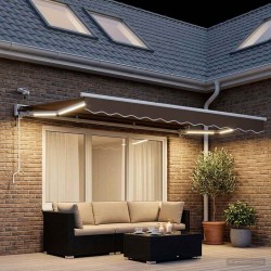 Auvent rétractable électrique Taupe 2,5 x 2 m 617204617204