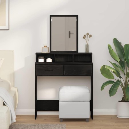 Table de Toilette Chêne noir 79 x 41 x 140 cm Bois d'ingénierie 617206617206