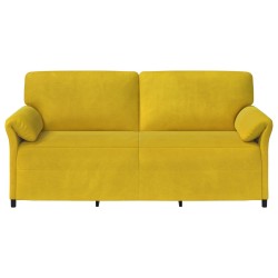 Sofa 3 places Jaune 198 x 83 x 95 cm Velours 617209617209