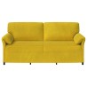 Sofa 3 places Jaune 198 x 83 x 95 cm Velours 617209617209