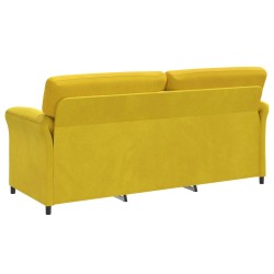Sofa 3 places Jaune 198 x 83 x 95 cm Velours 617209617209