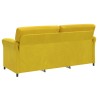 Sofa 3 places Jaune 198 x 83 x 95 cm Velours 617209617209