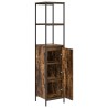 Meuble de salle de bain avec étagères chêne fumé 36x35x165 cm 617210617210