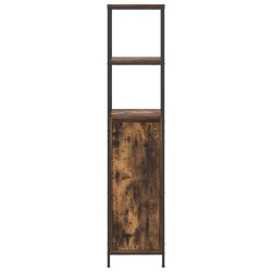 Meuble de salle de bain avec étagères chêne fumé 36x35x165 cm 617210617210