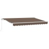 Auvent rétractable Taupe 500 × 350 cm Polyester et Aluminium 617211617211