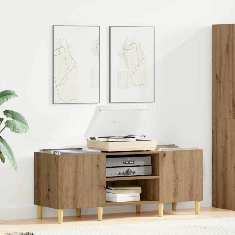 Meuble à vinyles 121 x 38 x 48 cm Bois d'ingénierie 617212617212