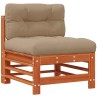 Sofa de jardin milieu Pin massif Brun Ciré 617213617213
