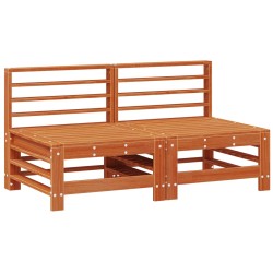 Sofa de jardin milieu Pin massif Brun Ciré 617213617213