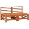 Sofa de jardin milieu Pin massif Brun Ciré 617213617213