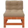 Sofa de jardin milieu Pin massif Brun Ciré 617213617213