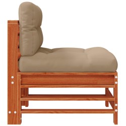 Sofa de jardin milieu Pin massif Brun Ciré 617213617213