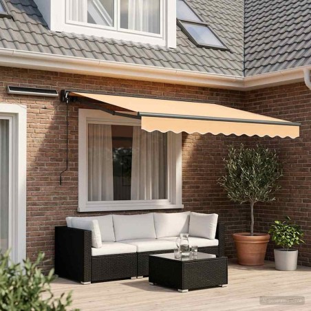 Auvent rétractable électrique Sable 2,5 x 2 m 617214617214