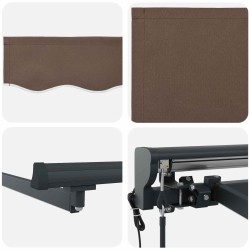 Auvent rétractable électrique Taupe 2,5 x 2 m 617216617216