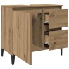 Armoire lavabo chêne artisanal 65x33x60 cm bois d'ingénierie 617219617219
