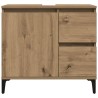 Armoire lavabo chêne artisanal 65x33x60 cm bois d'ingénierie 617219617219