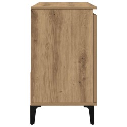 Armoire lavabo chêne artisanal 65x33x60 cm bois d'ingénierie 617219617219
