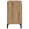 Armoire lavabo chêne artisanal 65x33x60 cm bois d'ingénierie 617219617219