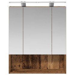 Armoire Miroir de Salle de Bain Bois ancien 60 x 14.5 x 70 cm 617222617222