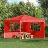 Mur de tente de fête 2 pcs 300 x 195 cm Rouge PE et acier 617226617226