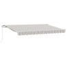 Auvent rétractable Gris clair et blanc 500 × 350 cm 617227617227