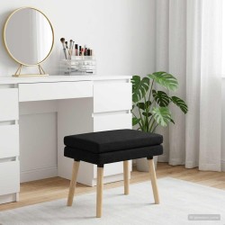 Banc à double couche Noir 60 x 40 x 46 cm Tissu 617229617229