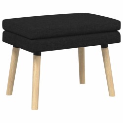 Banc à double couche Noir 60 x 40 x 46 cm Tissu 617229617229