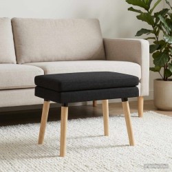 Banc à double couche Noir 60 x 40 x 46 cm Tissu 617229617229