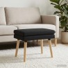 Banc à double couche Noir 60 x 40 x 46 cm Tissu 617229617229