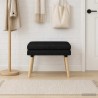 Banc à double couche Noir 60 x 40 x 46 cm Tissu 617229617229