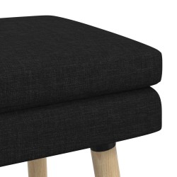 Banc à double couche Noir 60 x 40 x 46 cm Tissu 617229617229