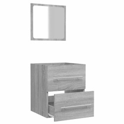Armoire de salle de bain avec miroir Sonoma gris 41x38,5x48 cm  617234617234