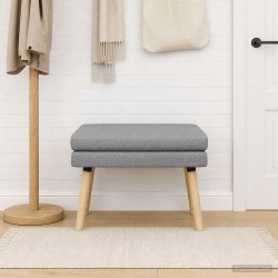Banc à double couche Gris clair 60 x 40 x 46 cm Tissu 617237617237