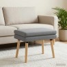 Banc à double couche Gris clair 60 x 40 x 46 cm Tissu 617237617237