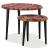 Table basse 2 pcs Détails tissés chindi Multicolore 617241617241
