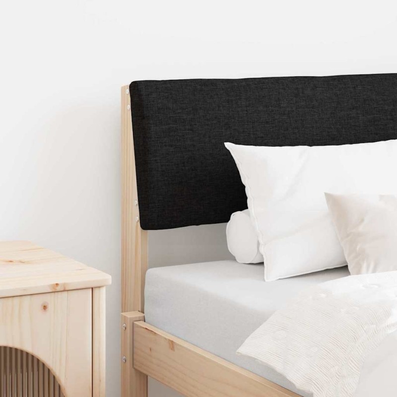 Tête de lit capitonnée Noir 75 cm Pin massif 617242617242