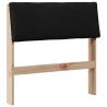 Tête de lit capitonnée Noir 75 cm Pin massif 617242617242