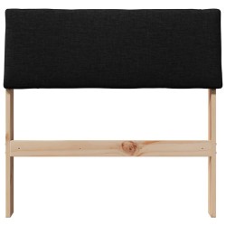Tête de lit capitonnée Noir 75 cm Pin massif 617242617242