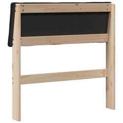 Tête de lit capitonnée Noir 75 cm Pin massif 617242617242