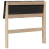 Tête de lit capitonnée Noir 75 cm Pin massif 617242617242