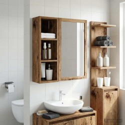 Armoire murale de salle de bain Bois ancien 20 x 16 x 62,5 cm 617245617245