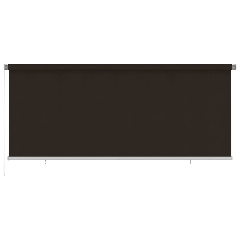 Store roulant d'extérieur 355 (l) x 140 (H) cm marron HDPE 617247617247