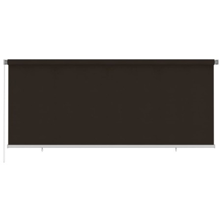 Store roulant d'extérieur 355 (l) x 140 (H) cm marron HDPE 617247617247