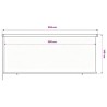 Store roulant d'extérieur 355 (l) x 140 (H) cm marron HDPE 617247617247