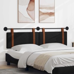 Tête de lit suspendue Uni Noir 190 x 55 x 5 cm PU antique 617258617258