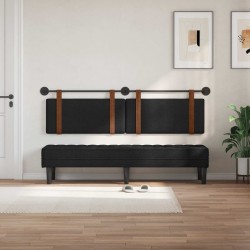 Tête de lit suspendue Uni Noir 190 x 55 x 5 cm PU antique 617258617258