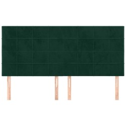 Tête de lit Vert foncé 160x5x118/128 cm Velours 617259617259