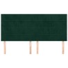 Tête de lit Vert foncé 160x5x118/128 cm Velours 617259617259