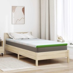 Surmatelas Blanc et vert 90 x 190 cm Tissu Jacquard 617261617261