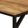 Table à manger 160x80x75 cm bois de manguier massif brut 617263617263